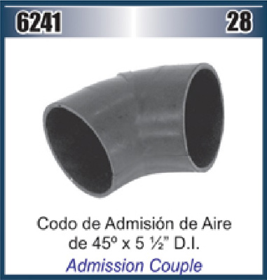 MANGUERA CODO 5-1/2 X45° ADMISION AIRE (HS-96) =6241 #DAI