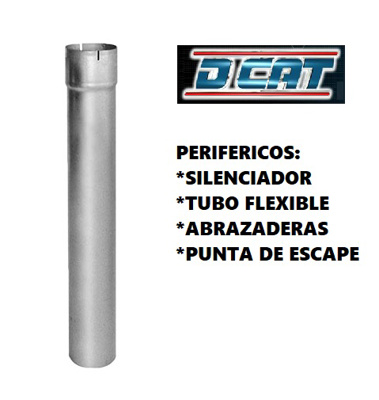 TUBO ESCAPE 5" TRAMO 85 CMS. CON EXPANSION #DCAT