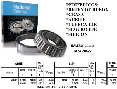 BALERO EJE DEL. REF. USA EXT. ((P-10) #NATIONAL