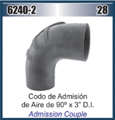 MANGUERA CODO 3" X 90° ADMISION AIRE (HS-52)