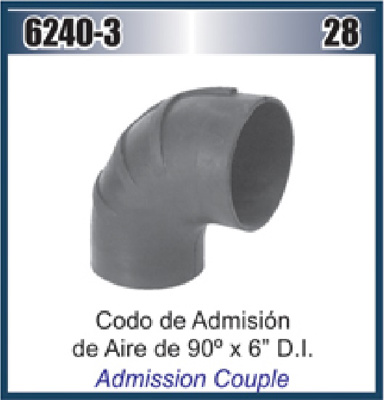 MANGUERA CODO 6" X 90° ADMISION AIRE (HS-104)
