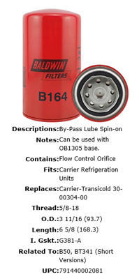 FILTRO OIL CFC (12) CARRIER LF778 GP50 LFP3404A P553404 #BALDWIN