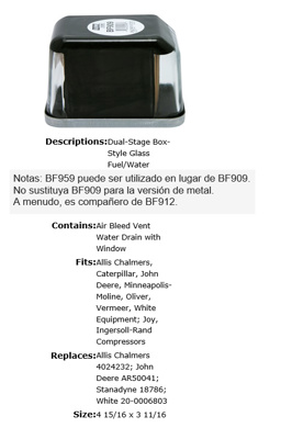 FILTRO FUEL AFC (12) STYLE BOX CAT P1130 FF203 G295 P1130 P551130 #BALDWIN