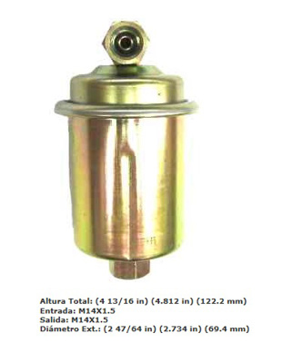 FILTRO GAS DODGE ATOS 01-04 GG169 ((P-10) HERKO #JOE