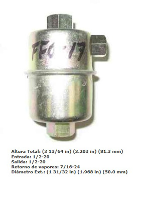 FILTRO GAS FORD C/RETORNO G32 CAMTAS. 6CIL. 89-92 ((P-10) HERKO #JOE