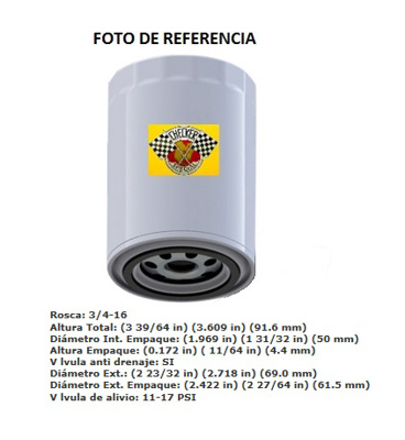 FILTRO OIL GP156 ML1017 PH4386  RAV-4  TRACKER ((P-10) #GC
