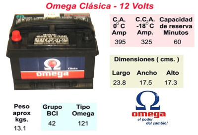 ACUMULADOR CLASICO G24 *CHI* VW 09 PLACAS (- / +) (A CAMBIO) #OMEGA