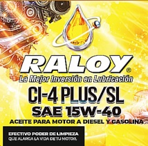ACEITE DIESEL 15W40 API CI-4 PLUS/SL (12) #RALOY