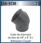 MANGUERA CODO 6" X 45° ADMISION AIRE (HS-104) #DAI